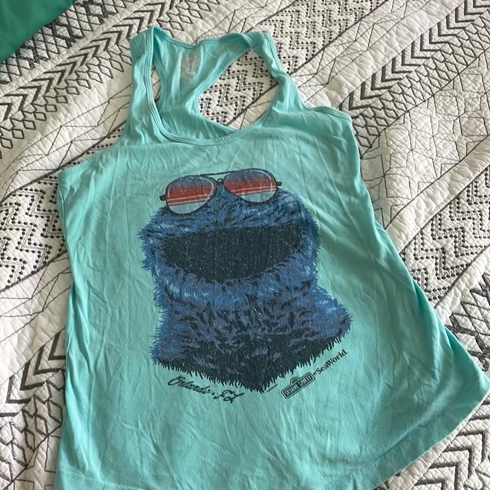 SeaWorld Orlando Sesame Street Cookie Monster tank top